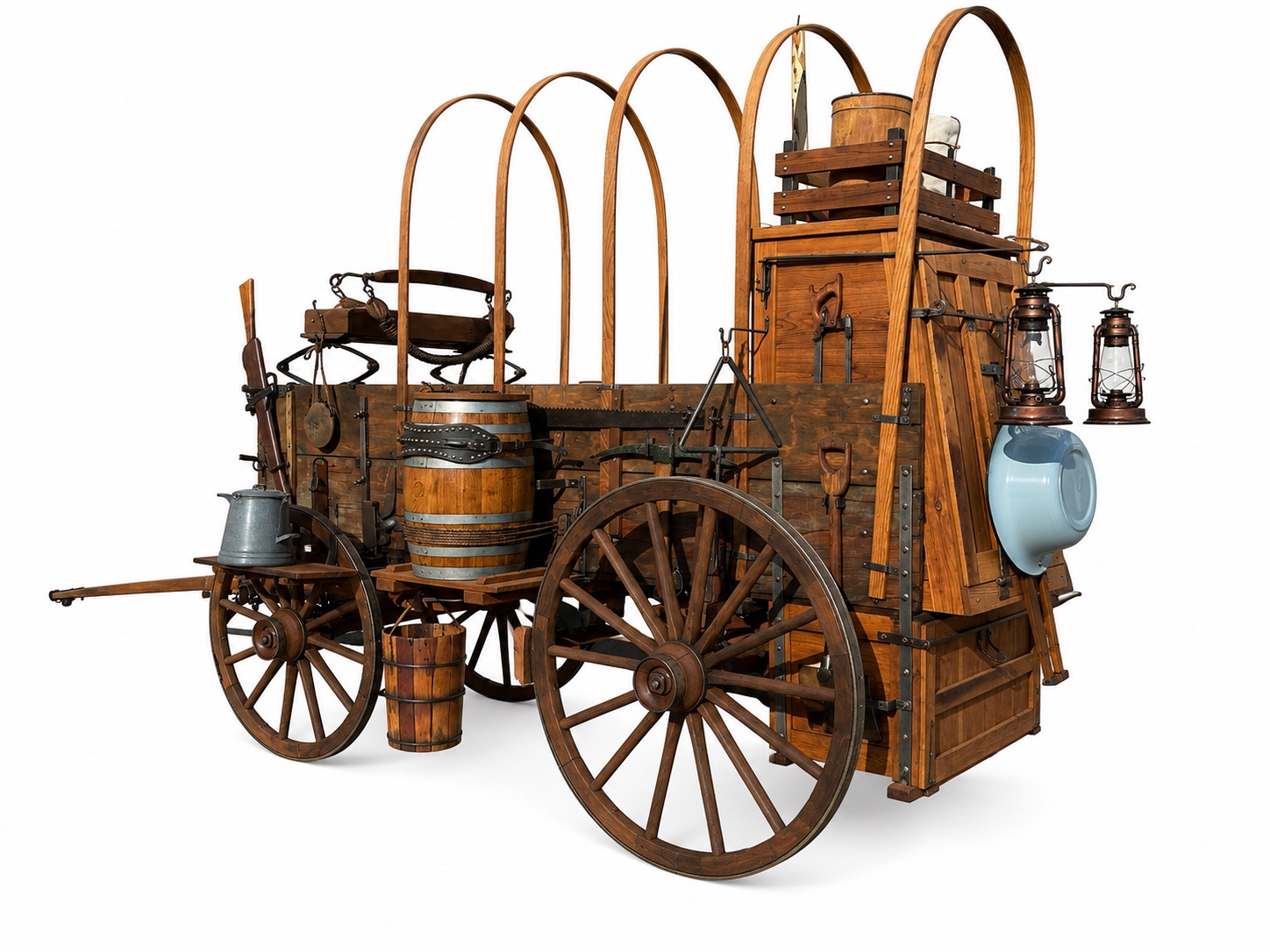 1800s chuck wagon picture vehicle at Silver Sail Studios