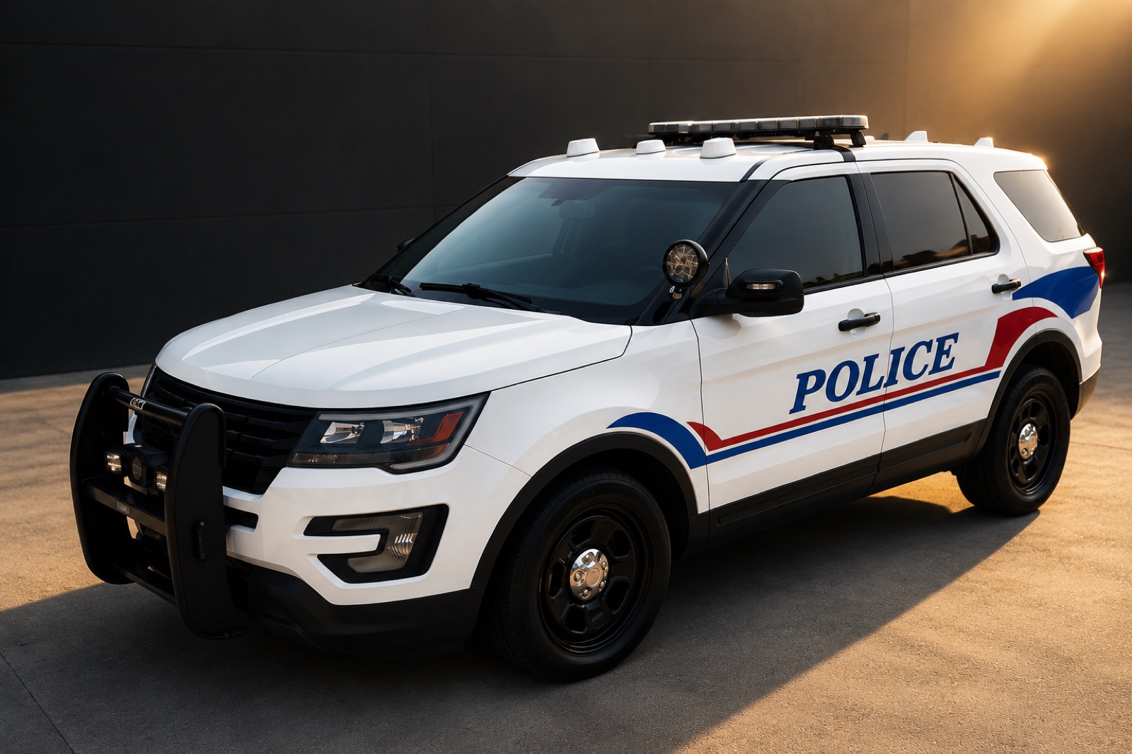 Police picture car at Silver Sail Studios